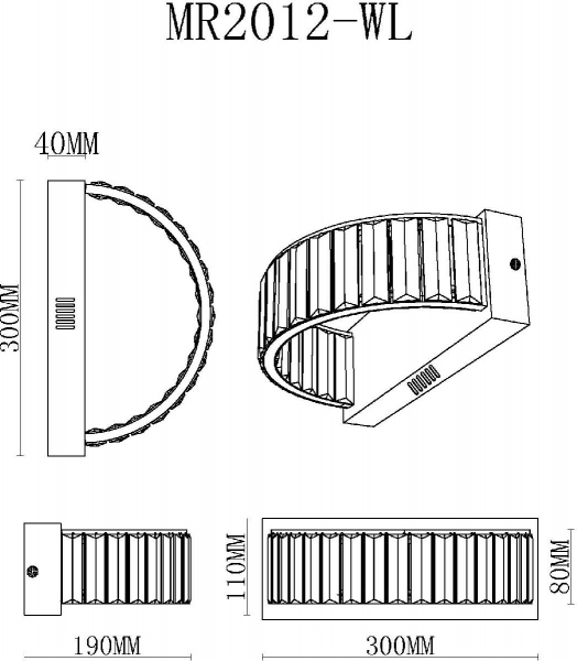 Настенный светильник MyFar Irina MR2012-WL