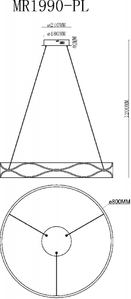 Подвесная люстра MyFar Stefan MR1990-PL