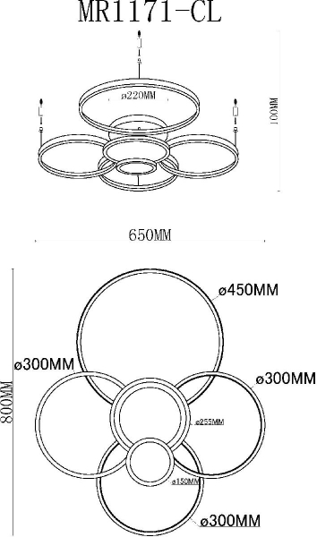 Потолочная люстра MyFar Nora MR1171-CL