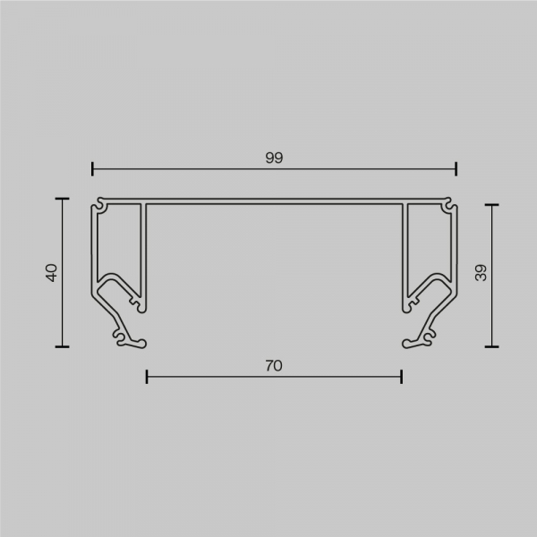 Алюминиевый профиль ниши скрытого монтажа Maytoni ALM-9940-SC-W-2M