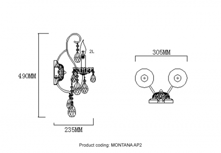 Crystal Lux MONTANA AP2