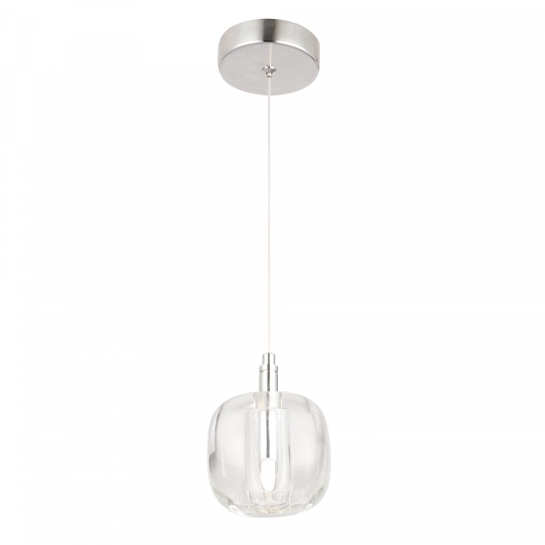 Подвесной светильник Crystal Lux BOX SP1 CHROME/TRANSPARENT