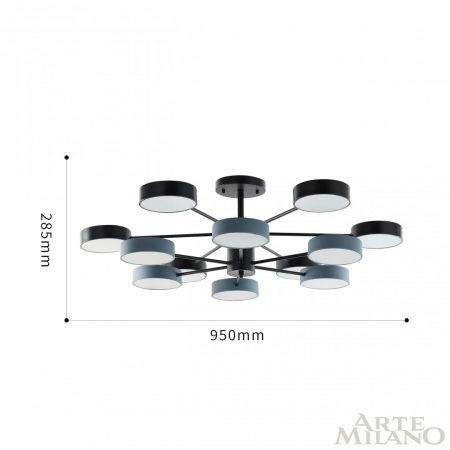 Arte Milano 250906/12B Bk/Gr