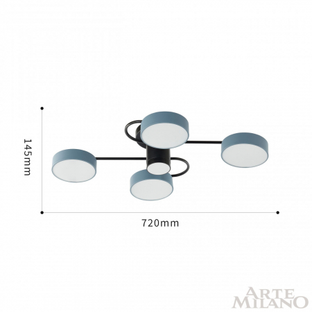Arte Milano 253039/4+1 Bk/Gr