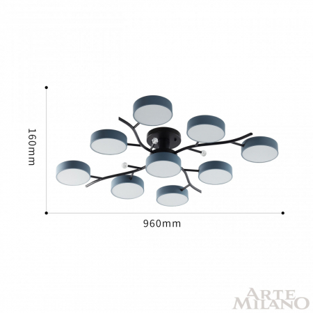 Arte Milano 256606/8+1 Bk/Gr