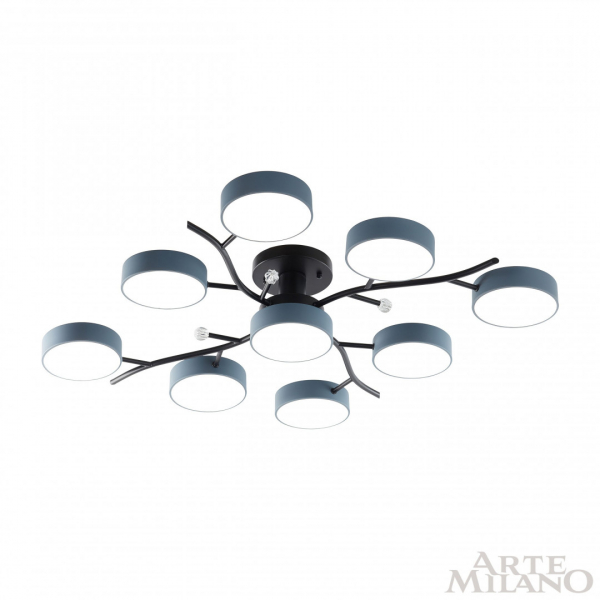 Потолочная люстра Arte Milano Ferrara 256606/8+1 Bk/Gr