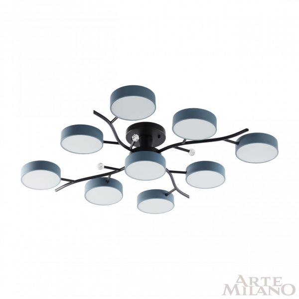 Потолочная люстра Arte Milano Ferrara 256606/8+1 Bk/Gr