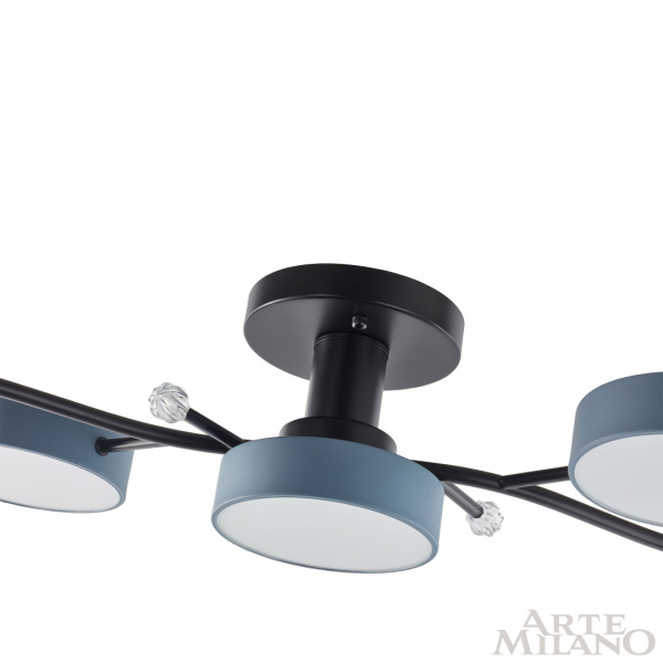 Потолочная люстра Arte Milano Ferrara 256606/5 Bk/Gr