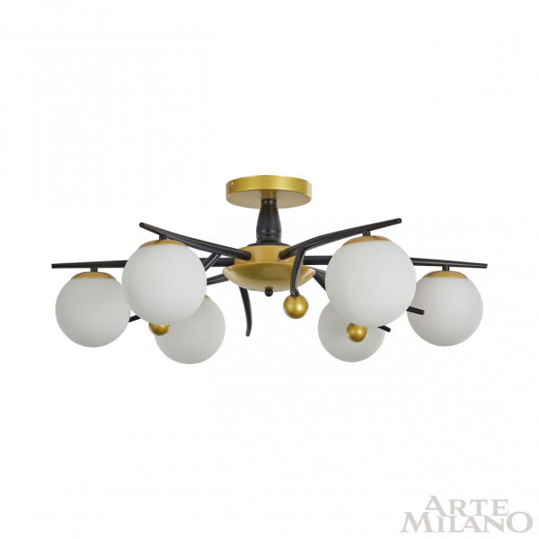Потолочная люстра Arte Milano 273408/6 BK/GD