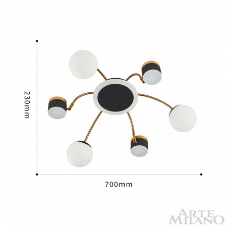 Arte Milano 272040/6 BK/GD