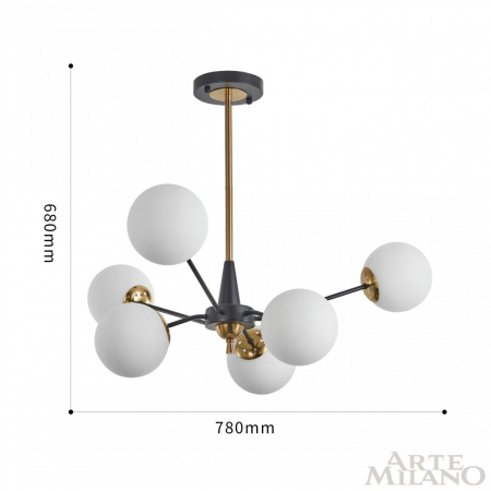 Arte Milano 279808/6 BK/GD