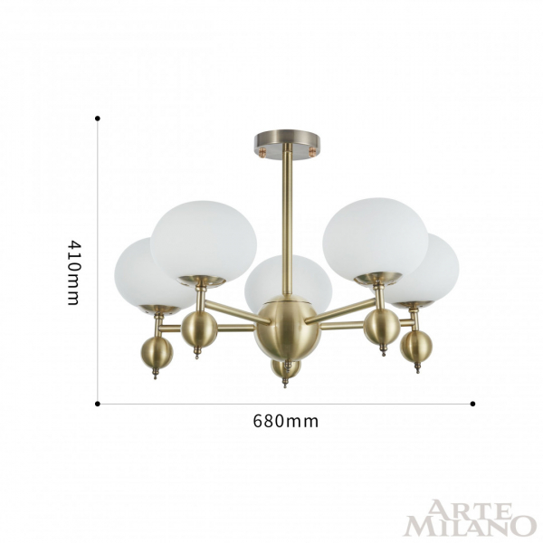 Люстра на штанге Arte Milano 270307/5 GD