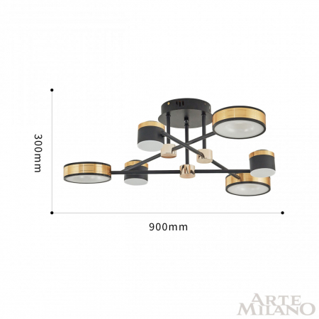 Arte Milano 271040/6 BK/GD