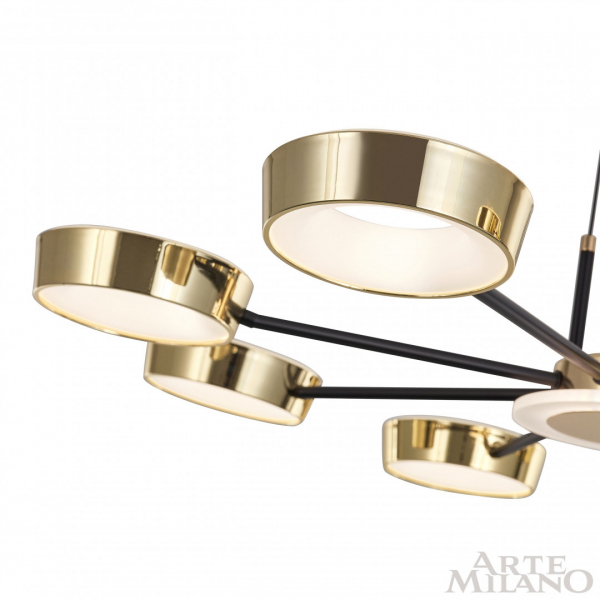 Подвесная люстра Arte Milano 271079/8 BK/GD