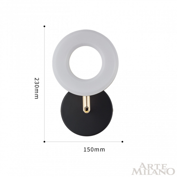 Бра Arte Milano 271399/1B BK/GD