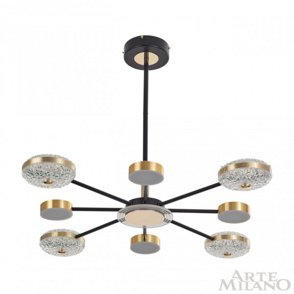 Люстра на штанге Arte Milano 272069/8 BK/GD