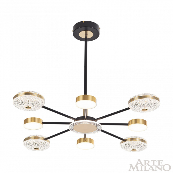 Люстра на штанге Arte Milano 272069/8 BK/GD