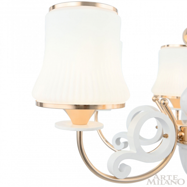 Подвесная люстра Arte Milano Florentia-1097 301097/8 Wh/Gd