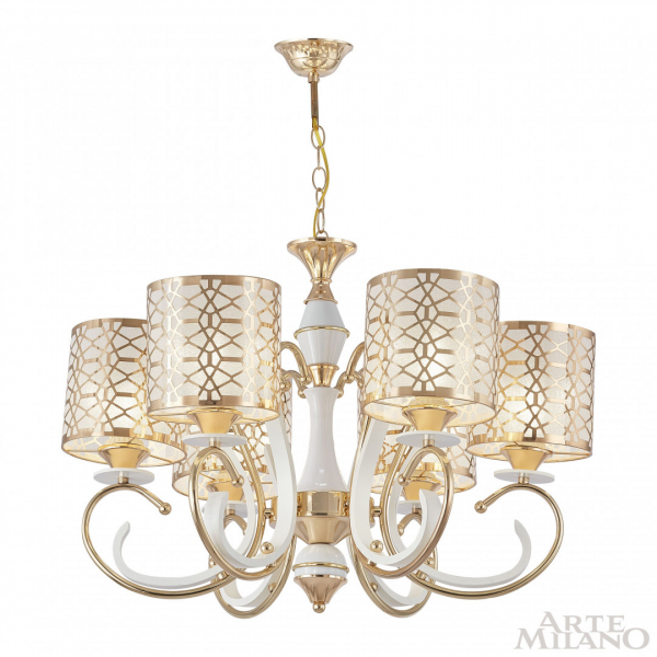 Подвесная люстра Arte Milano Florentia-1237 301237/6 Wh/Gd