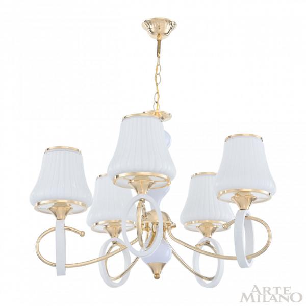 Подвесная люстра Arte Milano Florentia-2387 302387/5 Wh/Gd