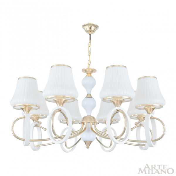 Подвесная люстра Arte Milano Florentia-2387 302387/8 Wh/Gd