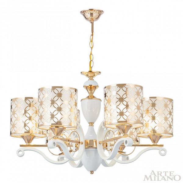 Подвесная люстра Arte Milano Florentia-3097 303097/6 Wh/Gd