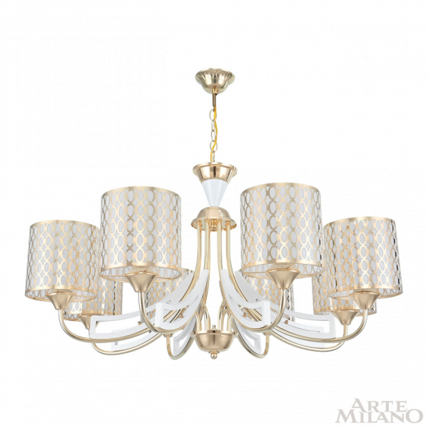 Подвесная люстра Arte Milano Florentia-3387 303387/8 Wh/Gd