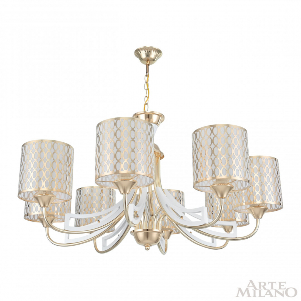 Подвесная люстра Arte Milano Florentia-3387 303387/8 Wh/Gd