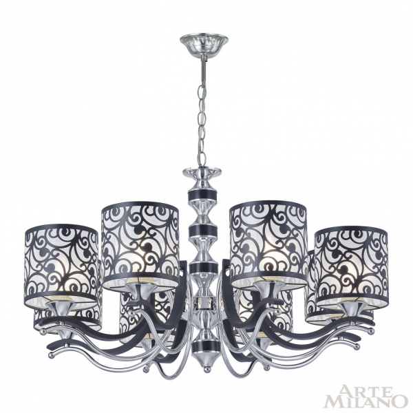 Подвесная люстра Arte Milano Florentia-4957 304957/8 Bk/Ni