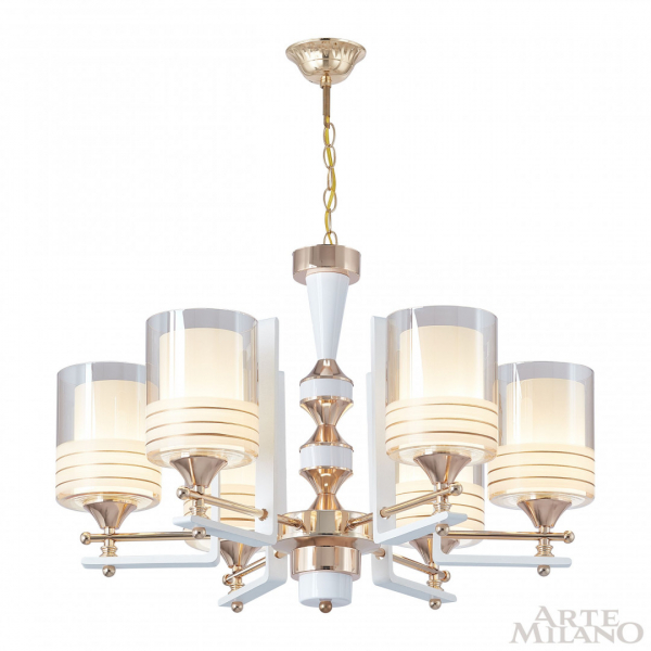 Подвесная люстра Arte Milano Florentia-6087 306087/6 Wh/Gd