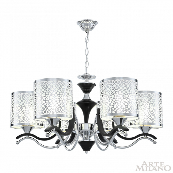 Подвесная люстра Arte Milano Florentia-6787 306787/6 Bk/Ni