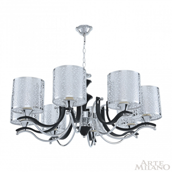 Подвесная люстра Arte Milano Florentia-6787 306787/8 Bk/Ni