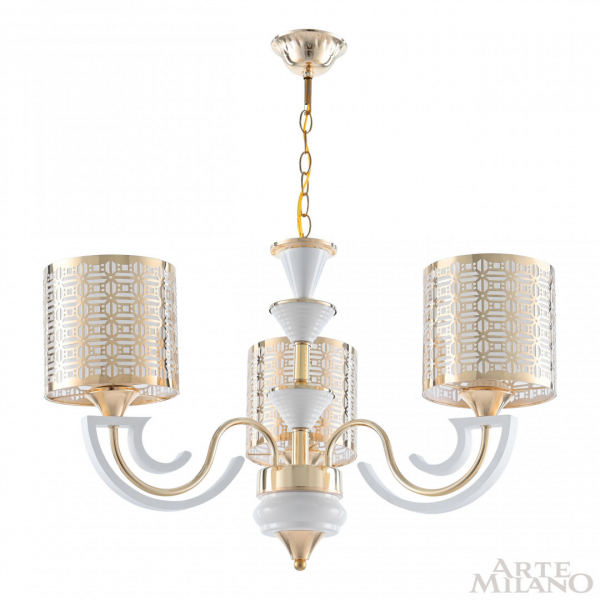 Подвесная люстра Arte Milano Florentia-8857 308857/3 Wh/Gd