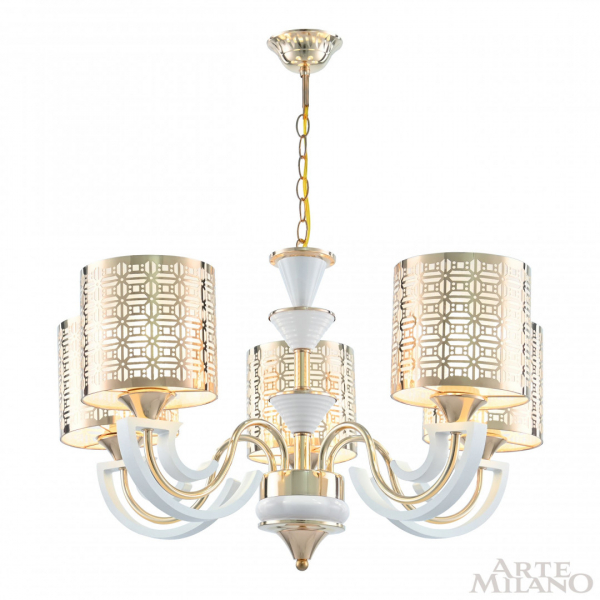 Подвесная люстра Arte Milano Florentia-8857 308857/5 Wh/Gd