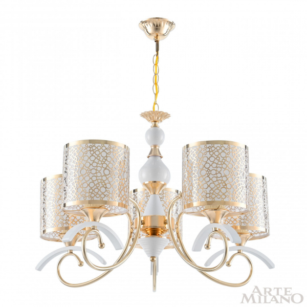 Подвесная люстра Arte Milano Florentia-9787 309787/5 Wh/Gd