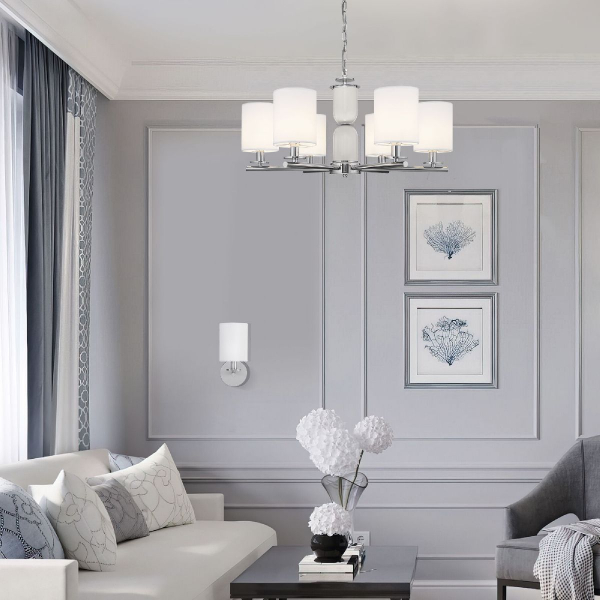 Подвесная люстра Eurosvet Caprera 60146/8 никель Smart a063869