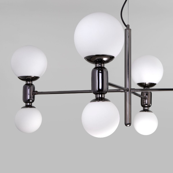 Подвесная люстра Eurosvet Bubble 30182/8 черный жемчуг a063206