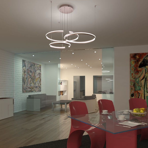 Подвесная люстра Eurosvet Gap 90180/3 сатин-никель a045427