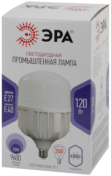 Лампа светодиодная Эра E40 120W 6500K LED POWER T160-120W-6500-E27/E40 Б0049104