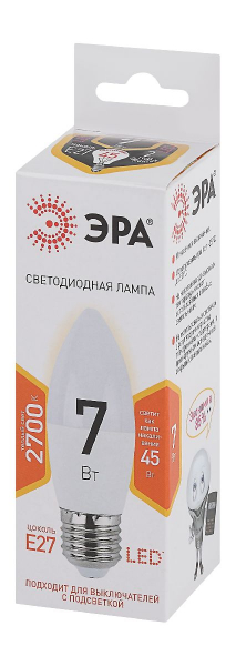 Лампа светодиодная Эра E27 7W 2700K LED B35-7W-827-E27 Б0028479