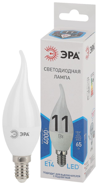 Лампа светодиодная Эра E14 11W 4000K LED BXS-11W-840-E14 Б0032993