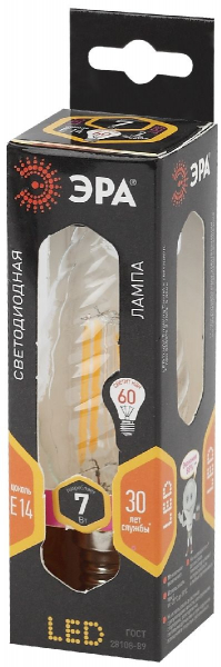 Лампа светодиодная Эра E14 7W 2700K F-LED BTW-7W-827-E14 Б0027960