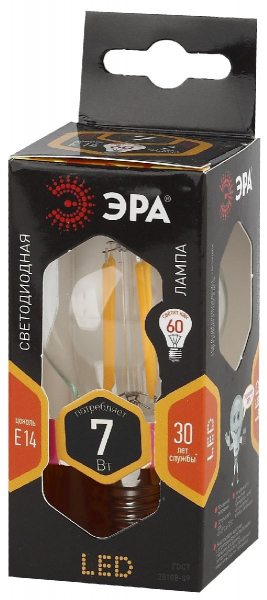 Лампа светодиодная Эра E14 7W 2700K F-LED P45-7W-827-E14 Б0027946