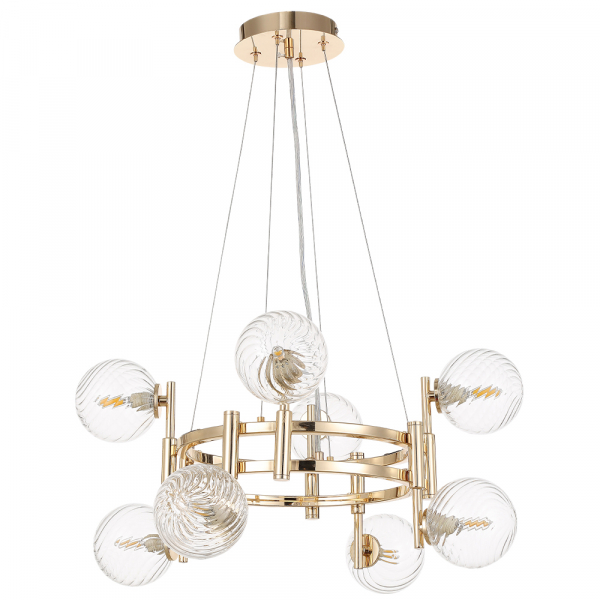 Подвесная люстра Crystal Lux LUXURY SP8 GOLD