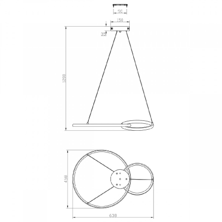 Escada 10230/2LED Black/Gold
