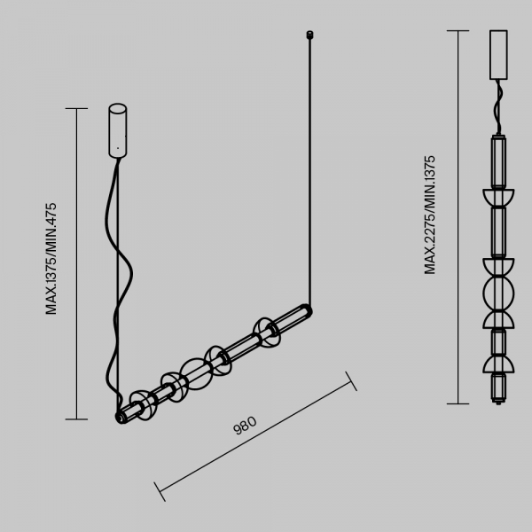 Подвесной светильник Maytoni Cosmo MOD210PL-L39BS3K
