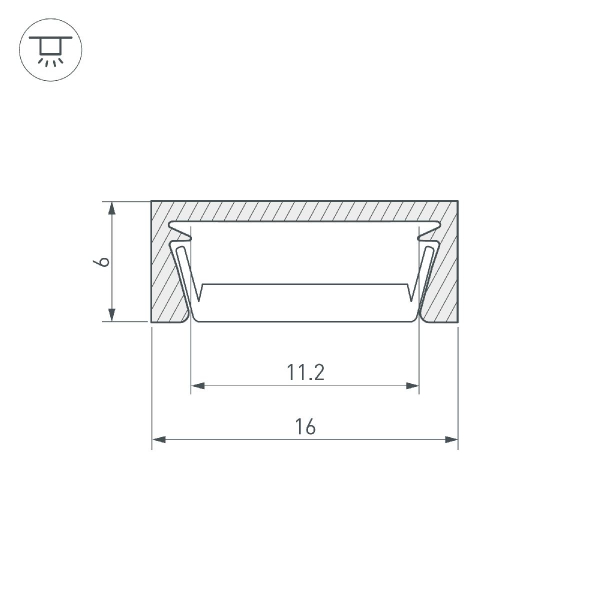 Алюминиевый профиль Arlight MIC-M-2000 WHITE 044543