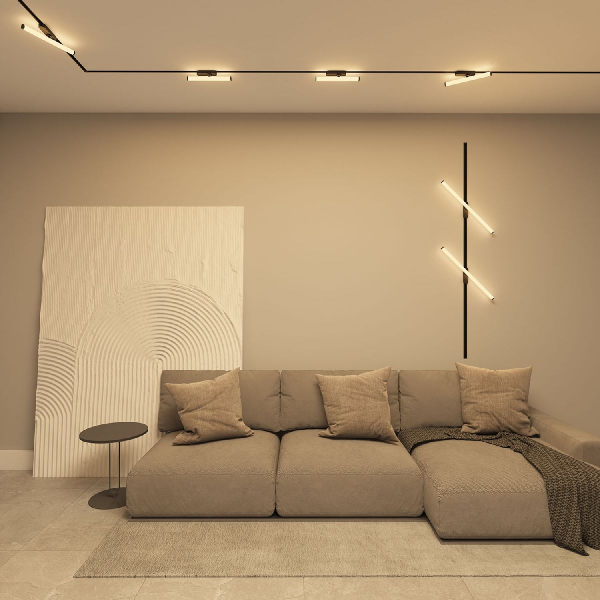 Трековый однофазный светильник Denkirs Strom DK6438-BK