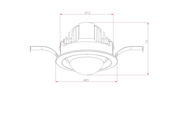 Встраиваемый светодиодный светильник Fiberli 100104Е75(W) 12130401