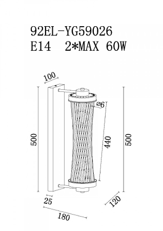 Garda Decor 92EL-YG59026
